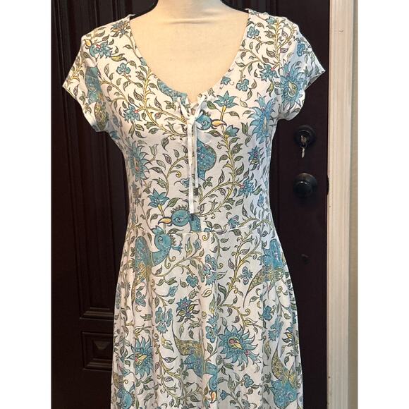 Chaps Peacock Jersey Knit Maxi Dress - Picture 2 of 6